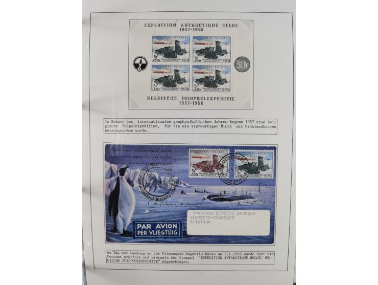 HUNDE: 1894/1992 (ca.), interessante Ausstellungssammlung “Schlittenhunde im Einsatz”, mit vielen Marken, FDCs, Schmuckbriefe