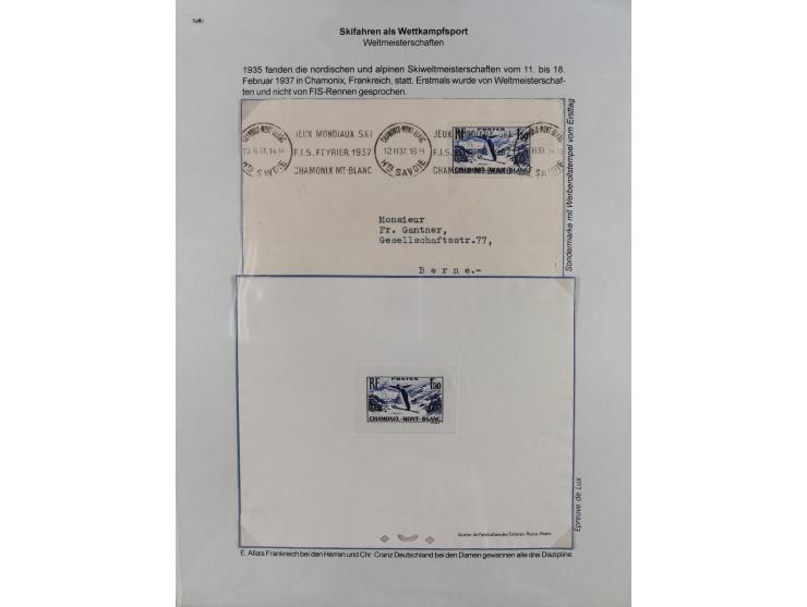 WINTERSPORT: 1900/90 (ca.), umfangreicher Sammlungsbestand, fast alles ausstellungsmäßig aufgemacht auf einigen 100 Seiten, d