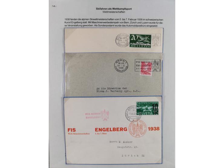 WINTERSPORT: 1900/90 (ca.), umfangreicher Sammlungsbestand, fast alles ausstellungsmäßig aufgemacht auf einigen 100 Seiten, d