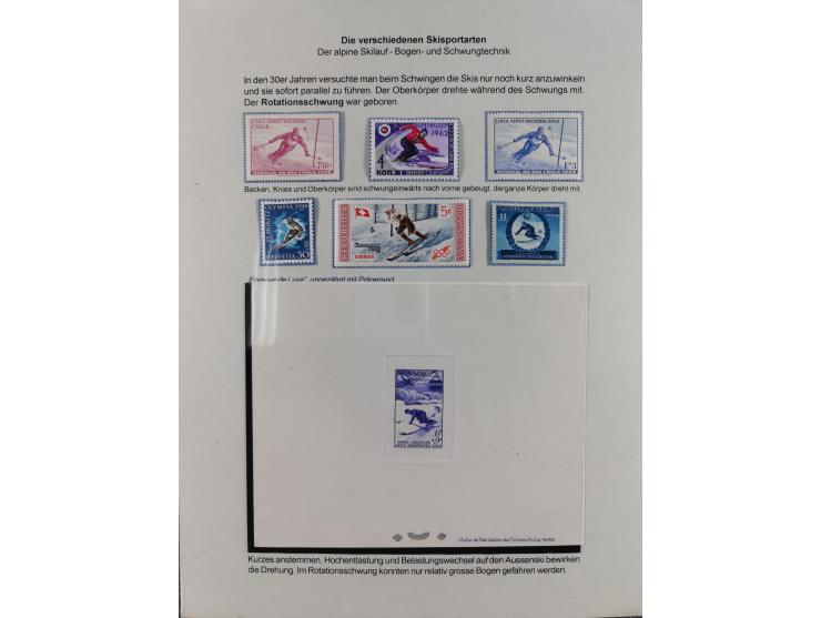 WINTERSPORT: 1900/90 (ca.), umfangreicher Sammlungsbestand, fast alles ausstellungsmäßig aufgemacht auf einigen 100 Seiten, d