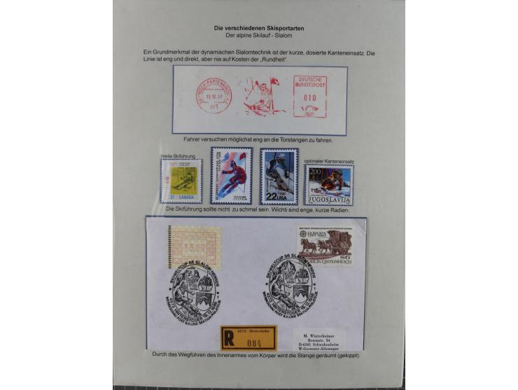 WINTERSPORT: 1900/90 (ca.), umfangreicher Sammlungsbestand, fast alles ausstellungsmäßig aufgemacht auf einigen 100 Seiten, d