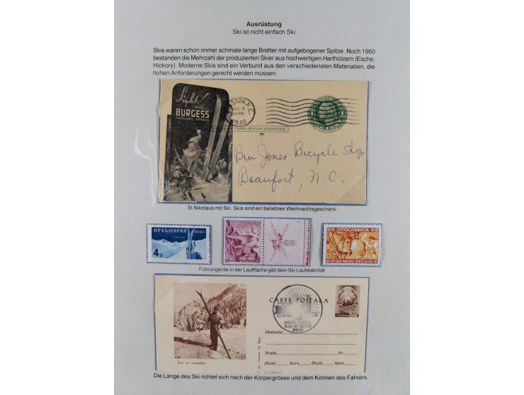 WINTERSPORT: 1900/90 (ca.), umfangreicher Sammlungsbestand, fast alles ausstellungsmäßig aufgemacht auf einigen 100 Seiten, d