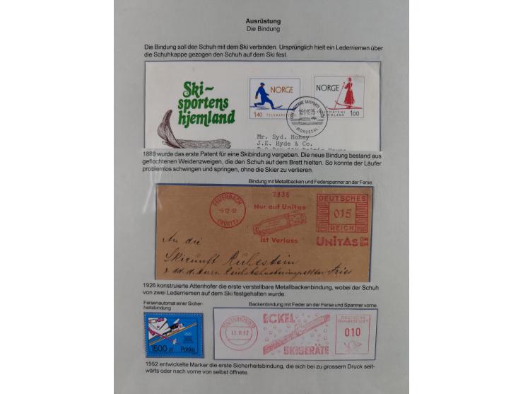 WINTERSPORT: 1900/90 (ca.), umfangreicher Sammlungsbestand, fast alles ausstellungsmäßig aufgemacht auf einigen 100 Seiten, d