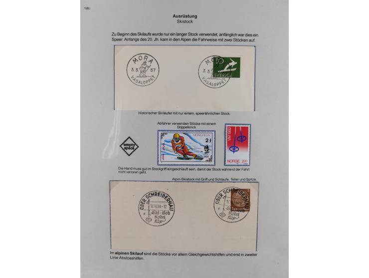 WINTERSPORT: 1900/90 (ca.), umfangreicher Sammlungsbestand, fast alles ausstellungsmäßig aufgemacht auf einigen 100 Seiten, d