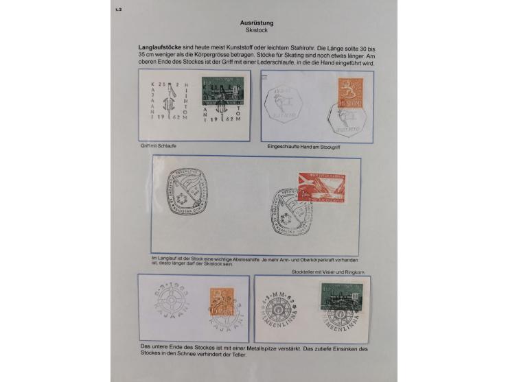 WINTERSPORT: 1900/90 (ca.), umfangreicher Sammlungsbestand, fast alles ausstellungsmäßig aufgemacht auf einigen 100 Seiten, d