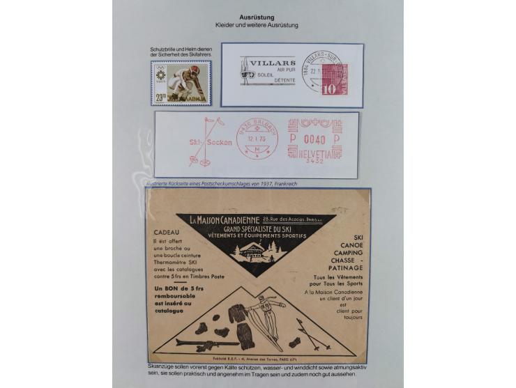 WINTERSPORT: 1900/90 (ca.), umfangreicher Sammlungsbestand, fast alles ausstellungsmäßig aufgemacht auf einigen 100 Seiten, d