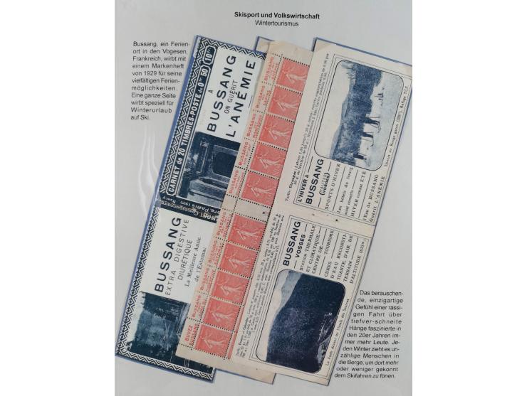 WINTERSPORT: 1900/90 (ca.), umfangreicher Sammlungsbestand, fast alles ausstellungsmäßig aufgemacht auf einigen 100 Seiten, d