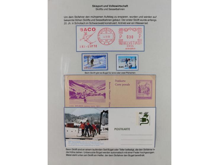 WINTERSPORT: 1900/90 (ca.), umfangreicher Sammlungsbestand, fast alles ausstellungsmäßig aufgemacht auf einigen 100 Seiten, d