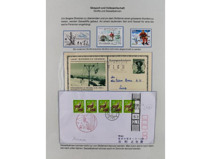 WINTERSPORT: 1900/90 (ca.), umfangreicher Sammlungsbestand, fast alles ausstellungsmäßig aufgemacht auf einigen 100 Seiten, d