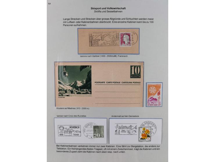 WINTERSPORT: 1900/90 (ca.), umfangreicher Sammlungsbestand, fast alles ausstellungsmäßig aufgemacht auf einigen 100 Seiten, d