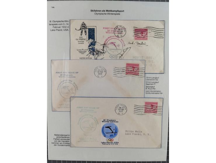 WINTERSPORT: 1900/90 (ca.), umfangreicher Sammlungsbestand, fast alles ausstellungsmäßig aufgemacht auf einigen 100 Seiten, d