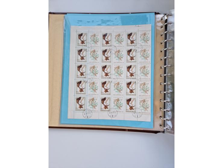 1918/88, nine albums with complete sheets and parts of sheets, unmounted mint and used with complete sets, motifs, postage du