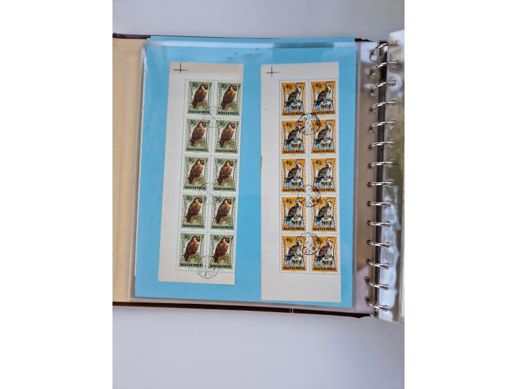 1918/88, nine albums with complete sheets and parts of sheets, unmounted mint and used with complete sets, motifs, postage du