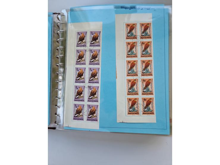 1918/88, nine albums with complete sheets and parts of sheets, unmounted mint and used with complete sets, motifs, postage du