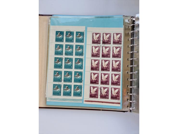 1918/88, nine albums with complete sheets and parts of sheets, unmounted mint and used with complete sets, motifs, postage du