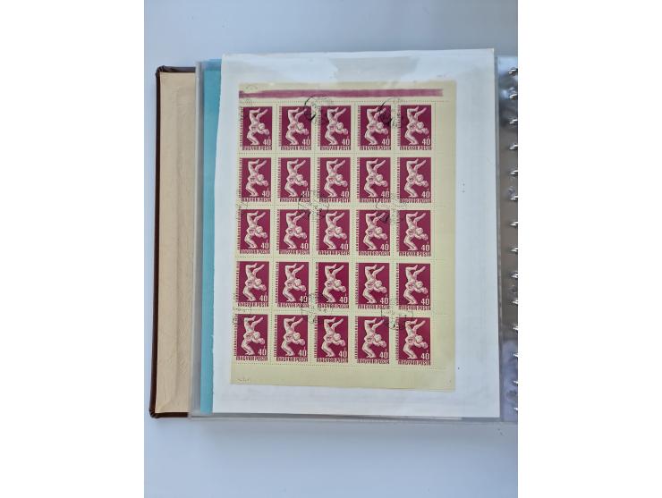 1918/88, nine albums with complete sheets and parts of sheets, unmounted mint and used with complete sets, motifs, postage du
