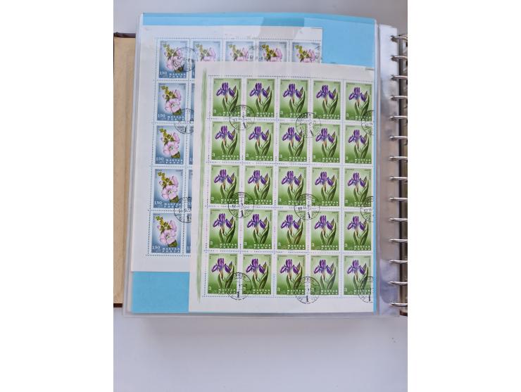 1918/88, nine albums with complete sheets and parts of sheets, unmounted mint and used with complete sets, motifs, postage du