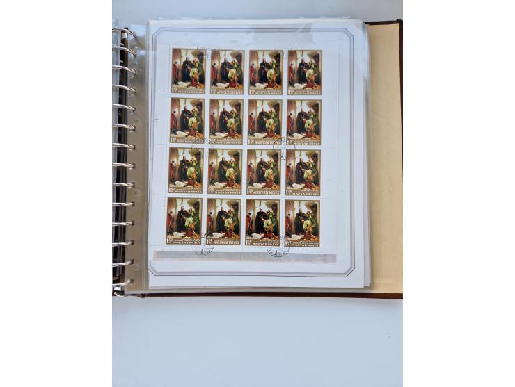 1918/88, nine albums with complete sheets and parts of sheets, unmounted mint and used with complete sets, motifs, postage du