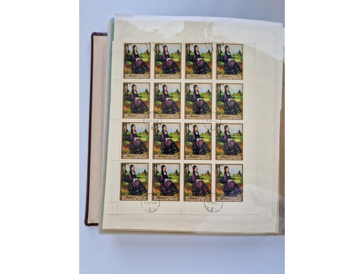1918/88, nine albums with complete sheets and parts of sheets, unmounted mint and used with complete sets, motifs, postage du