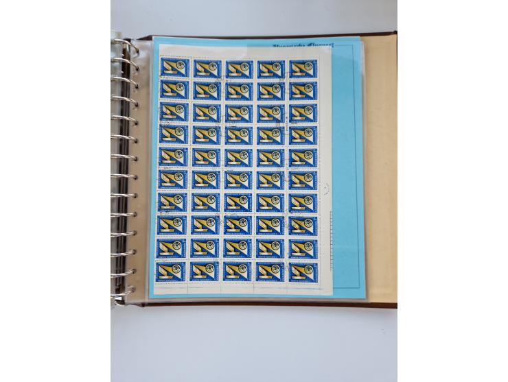 1918/88, nine albums with complete sheets and parts of sheets, unmounted mint and used with complete sets, motifs, postage du