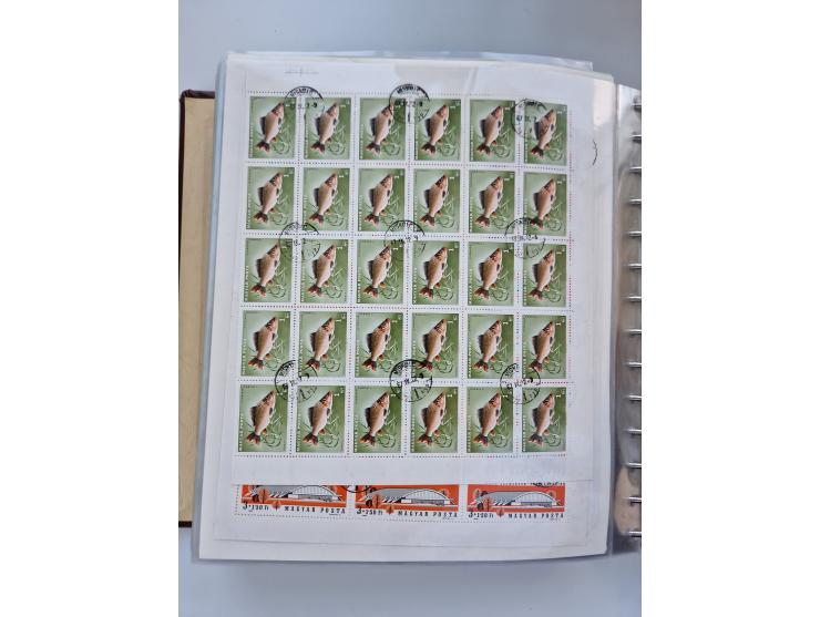 1918/88, nine albums with complete sheets and parts of sheets, unmounted mint and used with complete sets, motifs, postage du