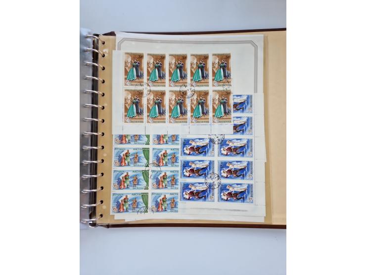 1918/88, nine albums with complete sheets and parts of sheets, unmounted mint and used with complete sets, motifs, postage du