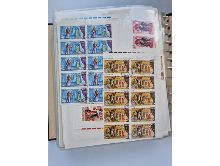1918/88, nine albums with complete sheets and parts of sheets, unmounted mint and used with complete sets, motifs, postage du
