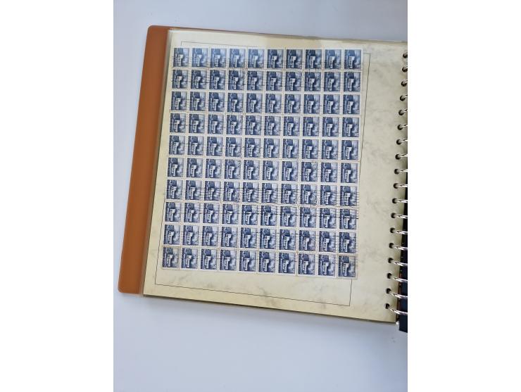 1918/88, nine albums with complete sheets and parts of sheets, unmounted mint and used with complete sets, motifs, postage du