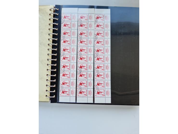 1918/88, nine albums with complete sheets and parts of sheets, unmounted mint and used with complete sets, motifs, postage du