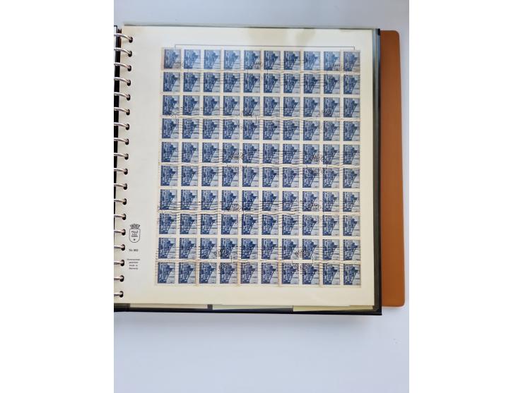 1918/88, nine albums with complete sheets and parts of sheets, unmounted mint and used with complete sets, motifs, postage du