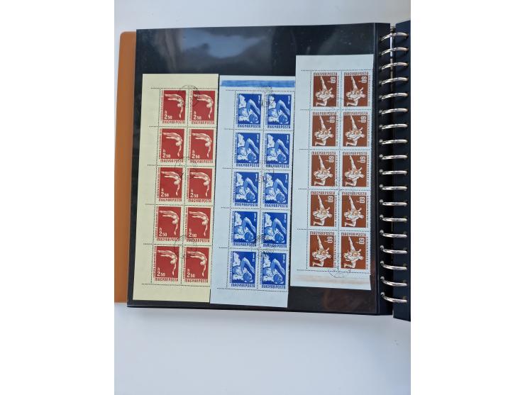 1918/88, nine albums with complete sheets and parts of sheets, unmounted mint and used with complete sets, motifs, postage du