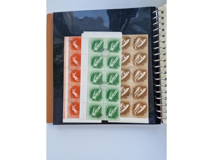 1918/88, nine albums with complete sheets and parts of sheets, unmounted mint and used with complete sets, motifs, postage du