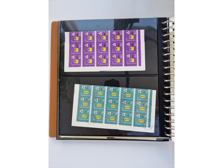 1918/88, nine albums with complete sheets and parts of sheets, unmounted mint and used with complete sets, motifs, postage du