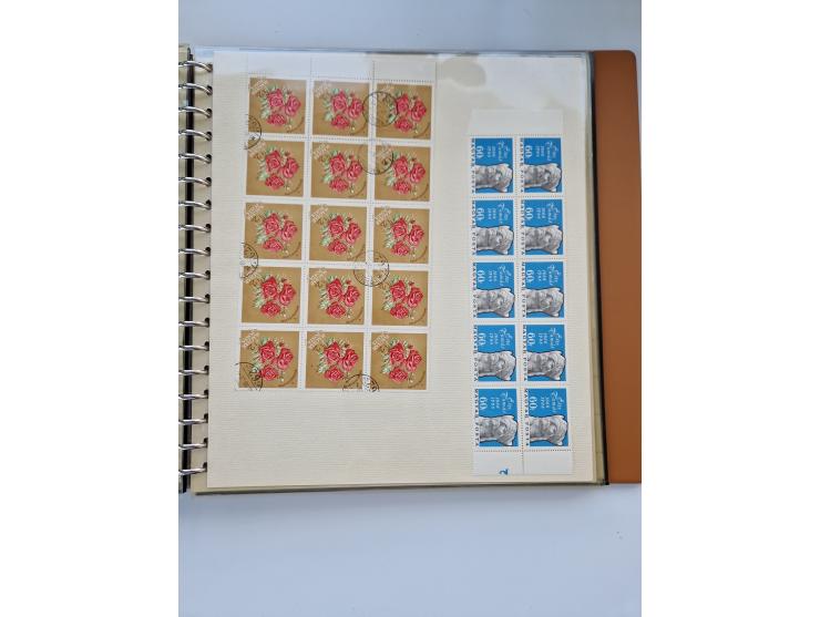 1918/88, nine albums with complete sheets and parts of sheets, unmounted mint and used with complete sets, motifs, postage du
