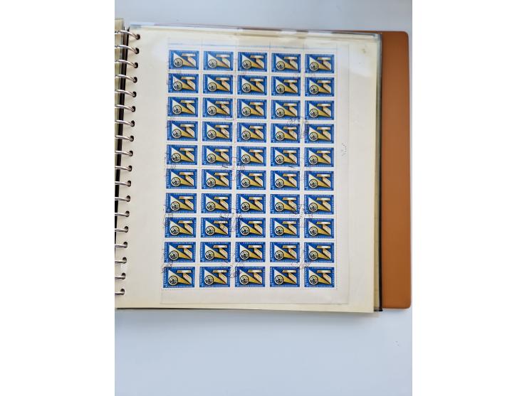 1918/88, nine albums with complete sheets and parts of sheets, unmounted mint and used with complete sets, motifs, postage du