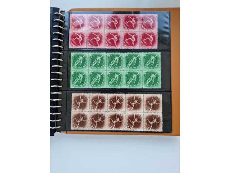 1918/88, nine albums with complete sheets and parts of sheets, unmounted mint and used with complete sets, motifs, postage du