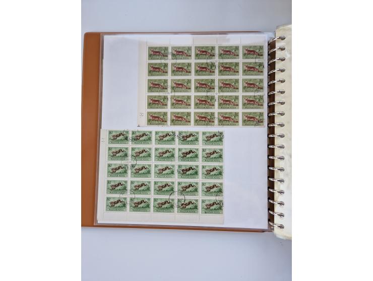 1918/88, nine albums with complete sheets and parts of sheets, unmounted mint and used with complete sets, motifs, postage du
