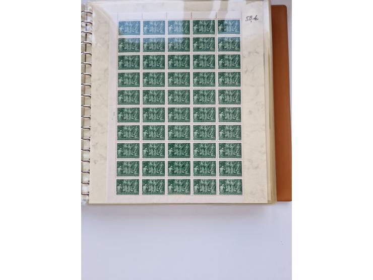 1918/88, nine albums with complete sheets and parts of sheets, unmounted mint and used with complete sets, motifs, postage du