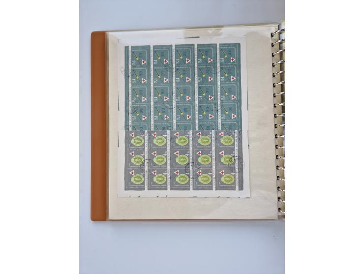 1918/88, nine albums with complete sheets and parts of sheets, unmounted mint and used with complete sets, motifs, postage du