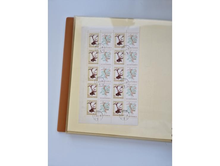 1918/88, nine albums with complete sheets and parts of sheets, unmounted mint and used with complete sets, motifs, postage du