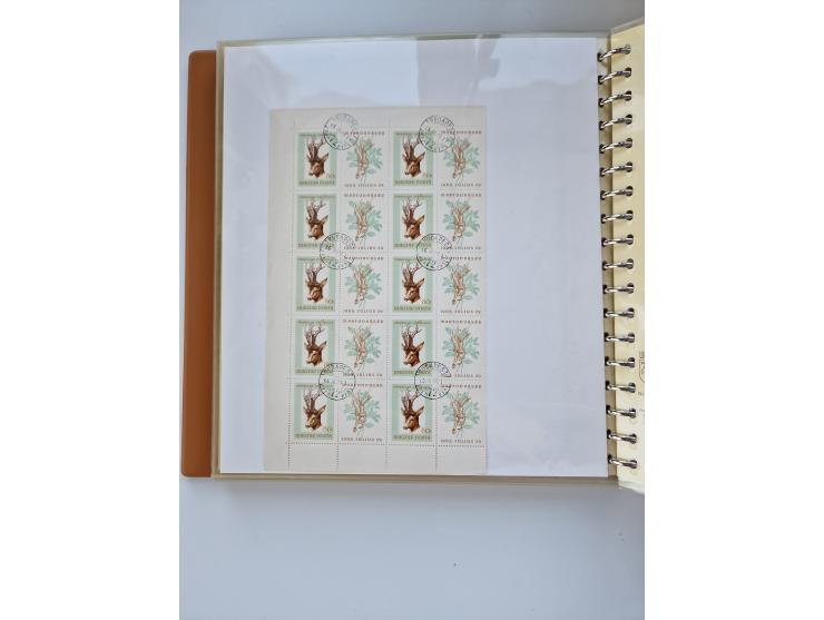 1918/88, nine albums with complete sheets and parts of sheets, unmounted mint and used with complete sets, motifs, postage du