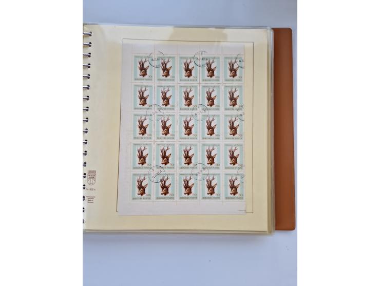 1918/88, nine albums with complete sheets and parts of sheets, unmounted mint and used with complete sets, motifs, postage du