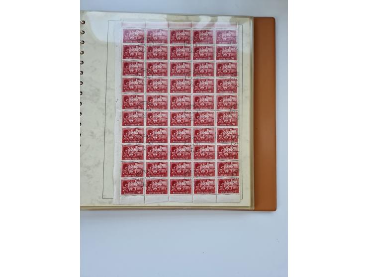 1918/88, nine albums with complete sheets and parts of sheets, unmounted mint and used with complete sets, motifs, postage du