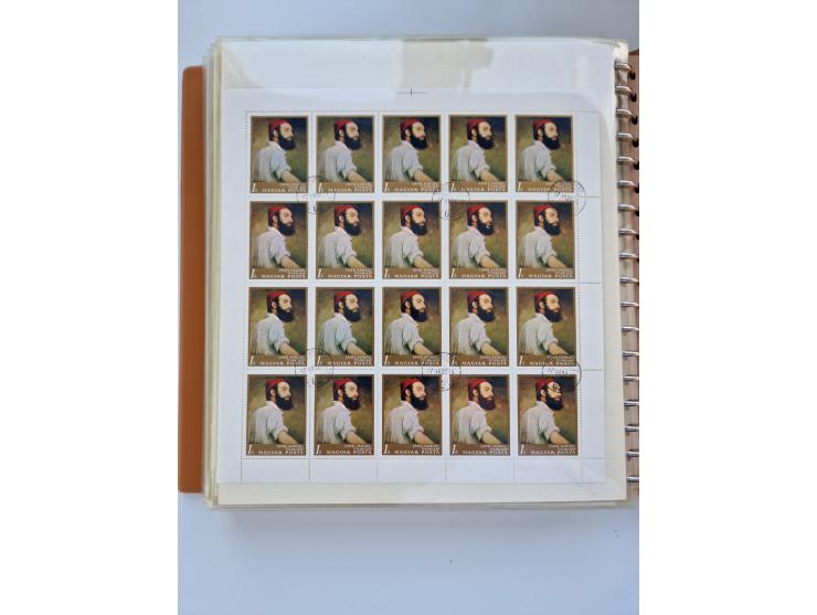 1918/88, nine albums with complete sheets and parts of sheets, unmounted mint and used with complete sets, motifs, postage du