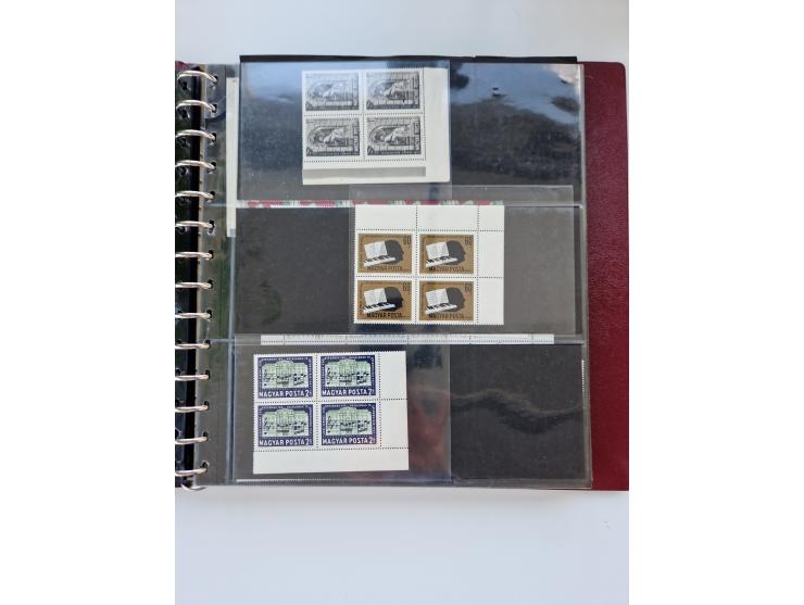 1918/88, nine albums with complete sheets and parts of sheets, unmounted mint and used with complete sets, motifs, postage du