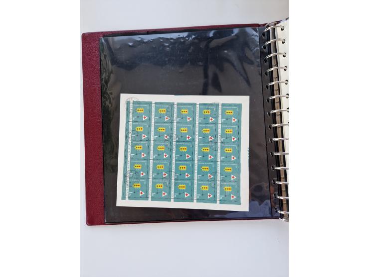 1918/88, nine albums with complete sheets and parts of sheets, unmounted mint and used with complete sets, motifs, postage du