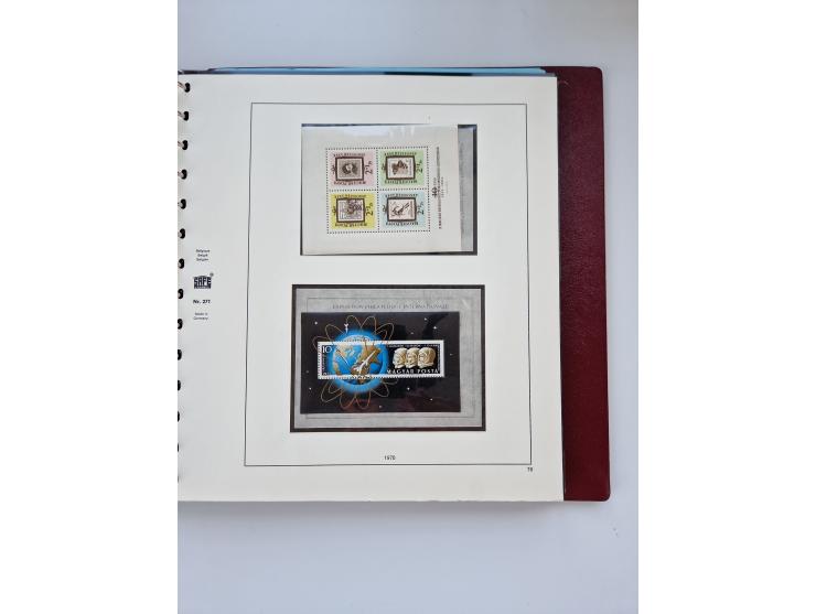 1918/88, nine albums with complete sheets and parts of sheets, unmounted mint and used with complete sets, motifs, postage du