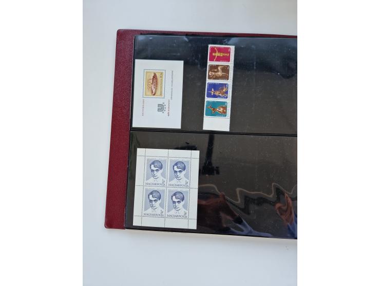 1918/88, nine albums with complete sheets and parts of sheets, unmounted mint and used with complete sets, motifs, postage du