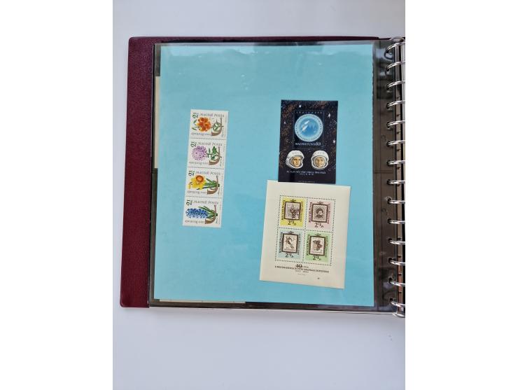 1918/88, nine albums with complete sheets and parts of sheets, unmounted mint and used with complete sets, motifs, postage du