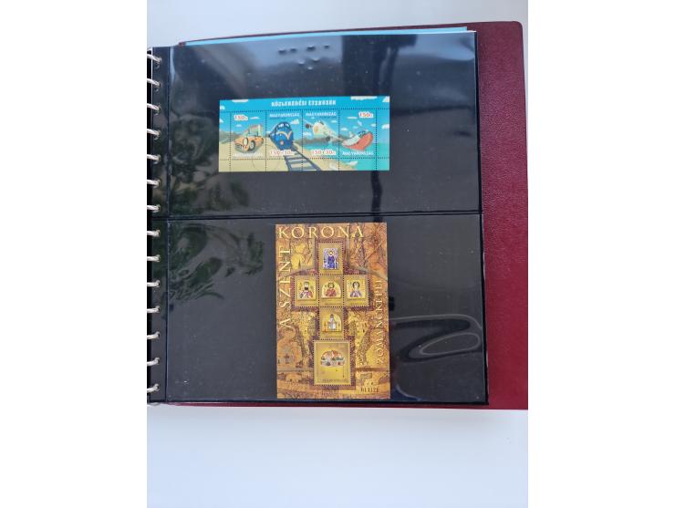 1918/88, nine albums with complete sheets and parts of sheets, unmounted mint and used with complete sets, motifs, postage du